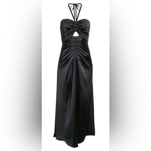 Ramy Brook | Paloma Pleated Halter-neck Dress | Black | Women’s 12